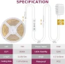 Превью COB LED Strip Light Warm White, 33ft Dimmable 3000K — LED Strip Lights, Wefomey
