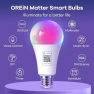 Превью Matter Smart Light Bulb, 1600 Lumens 100W Equivalent, Color Changing, 2 Pack — Smart Light Bulb, OREiN