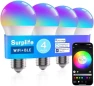Превью Smart Led Light Bulbs, Wi-Fi Magic Home Light Bulbs for Alexa & Google Assistant, E26, A19 Music Sync Color Changing... — Smart Light Bulb, ZMFUTY
