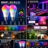 Превью Smart Light Bulbs 2 Pack, A19 Color Changing LED (800 Lumens), WiFi & Bluetooth, Music Sync, Compatible with Alexa &... — Smart Light Bulb, Homefy