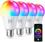 Превью Smart Light Bulbs 2 Pack, A19 Color Changing LED (800 Lumens), WiFi & Bluetooth, Music Sync, Compatible with Alexa &... — Smart Light Bulb, Homefy