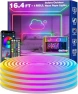 Превью 16.4ft LED Neon Rope Lights with App Control and Remote — LED Strip Lights, RCUICA