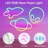 Превью 16.4ft LED Neon Rope Lights with App Control and Remote — LED Strip Lights, RCUICA