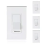 Превью In Wall Dimmer Switch for LED Light/CFL/Incandescent, 3-Way Single Pole Dimmable Slide, 600W max Incandescent, 150W max... — Smart Switch, CLOUDY BAY