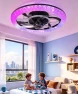 Превью 2 in 1 WiFi RGB-LED Ceiling Fan with Lights and Remote — Smart Fan, Vookea