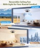 Превью 2 in 1 WiFi RGB-LED Ceiling Fan with Lights and Remote — Smart Fan, Vookea