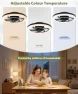 Превью 2 in 1 WiFi RGB-LED Ceiling Fan with Lights and Remote — Smart Fan, Vookea