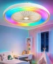 Превью 2 in 1 WiFi RGB-LED Ceiling Fan with Lights and Remote — Smart Fan, Vookea