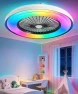 Превью 2 in 1 WiFi RGB-LED Ceiling Fan with Lights and Remote — Smart Fan, Vookea