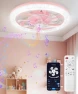 Превью 2 in 1 WiFi RGB-LED Ceiling Fan with Lights and Remote — Smart Fan, Vookea