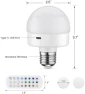 Превью 2 Pack Rechargeable LED Light Bulbs with Remote — Smart Light Bulb, JIOODICH