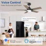 Превью 42-Inch Smart Ceiling Fan with Lights Remote, APP & Voice Control — Smart Fan, Hoenofly
