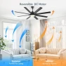 Превью 52 Inch Ceiling Fan with Lights, Smart Indoor/Outdoor — Smart Fan, Sofucor