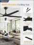 Превью 56'' Smart Ceiling Fan with RGB Lights — Smart Fan, Fanbulous
