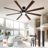 Превью 72 Inch Smart Ceiling Fan with Light and Remote — Smart Fan, Homlit