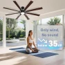 Превью 72 Inch Smart Ceiling Fan with Light and Remote — Smart Fan, Homlit