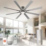 Превью 72 Inch Smart Ceiling Fan with Light and Remote — Smart Fan, Homlit