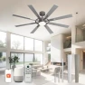 Превью 72 Inch Smart Ceiling Fan with Light and Remote — Smart Fan, Homlit