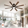 Превью 72 Inch Smart Ceiling Fan with Light and Remote — Smart Fan, Homlit