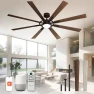 Превью 72 Inch Smart Ceiling Fan with Light and Remote — Smart Fan, Homlit