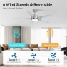 Превью Smart Outdoor Ceiling Fan with Lights and Remote — Smart Fan, cumilo