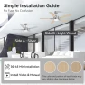 Превью Smart Outdoor Ceiling Fan with Lights and Remote — Smart Fan, cumilo