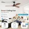 Превью Smart Wood Ceiling Fan with Light — Smart Fan, Sofucor