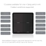 Превью ZigBee Wireless 4-Gang 12-Scene Push Button Controller — Smart Button Pusher, MOES
