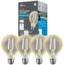 Превью Smart LED Light Bulbs, G25 Globe Bulb, WiFi Light, Soft White, 60W Equivalent, 4 Pack — Smart Light Bulb, GE