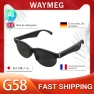 Превью AI Glasses Headphones Wireless Bluetooth 5.4 Intelligent Translation Earphones Outdoor Sunglasses HiFi Stereo Headset — Translator Device