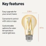 Превью Smart Filament LED Bulb (Tunable White, Dimmable, Works with Alexa, 4-Pack) — Smart Light Bulb, Amazon Basics
