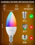 Превью Candelabra Light Bulbs, Color Changing with Remote — Smart Light Bulb, HEKEE