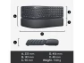 Превью Wireless Ergonomic Keyboard, Black — Bluetooth Keyboard, Logitech