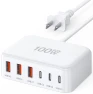 100W GaN 6 Port USB C Fast Charger Station, BREEKET