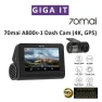 4K Dash Cam Front and Rear with STARVIS, 70mai