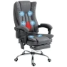 6 Point Vibration Massage Office Chair with Heat, Adjustable Height, Reclining Backrest and Retractable Footrest — Smart Chairs, Vinsetto