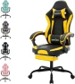 Ergonomic Gaming Chair with Footrest, Massage Lumbar Cushion, and Adjustable Recliner — Smart Chairs, SUKIDA