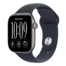 Превью 46 mm Smartwatch with M/L band, Space Gray aluminum case and Navy Blue Sport Band — Smart Watch, Apple