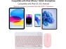 Превью Bluetooth Keyboard and Mouse Combo, Pink — Bluetooth Keyboard, TOOYA
