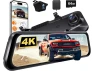 Превью 4K Mirror Dash Cam, 12-Inch Camera, Includes 64GB Card — Dash Cam, WOLFBOX