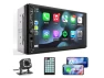 Превью Red Double-DIN Car Stereo — Car Infotainment System, Leadfan