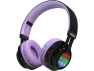 Превью Bluetooth headphones for kids, foldable, Black & Purple — Wireless Earbuds, Riwbox