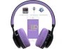 Превью Bluetooth headphones for kids, foldable, Black & Purple — Wireless Earbuds, Riwbox