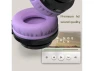Превью Bluetooth headphones for kids, foldable, Black & Purple — Wireless Earbuds, Riwbox
