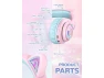 Превью Kids Bluetooth Headphones, Meow Macaron Pink — Wireless Earbuds, iClever