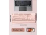 Превью Full-Size Pink Ergonomic Bluetooth Keyboard with Wrist Rest and Number Pad — Bluetooth Keyboard, SeenDa