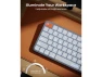 Превью Wireless Keyboard, White Silver — Bluetooth Keyboard, ProtoArc
