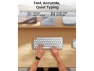 Превью Wireless Keyboard, White Silver — Bluetooth Keyboard, ProtoArc