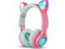 Превью Cat-Ear Over-Ear Bluetooth Headphones with LED Lights — Wireless Earbuds, Riwbox