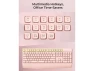 Превью Full-Size Wireless Keyboard, Pink — Bluetooth Keyboard, SeenDa